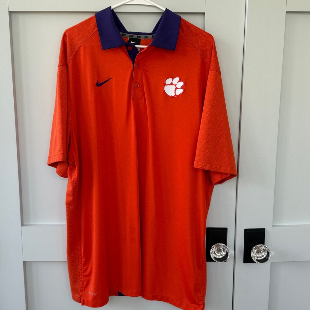 Nike Clemson Tigers Polo Dri-Fit Shirt XXL